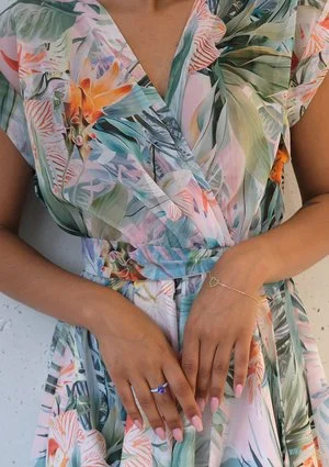Sukienka z szyfonu pastel exotic