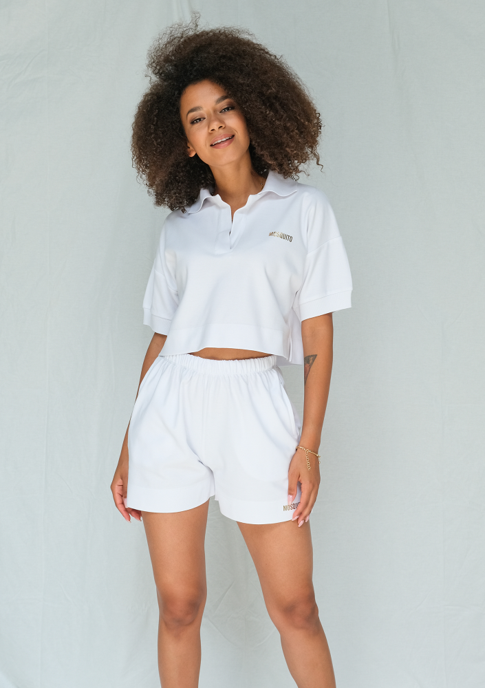 Koszulka polo z dzianiny pik ILM białe