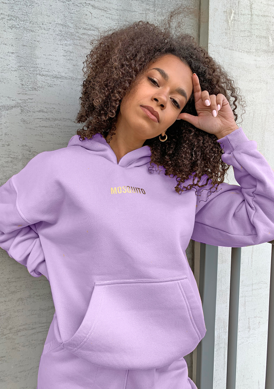 Bluza z kieszenią i kapturem Lila ILM