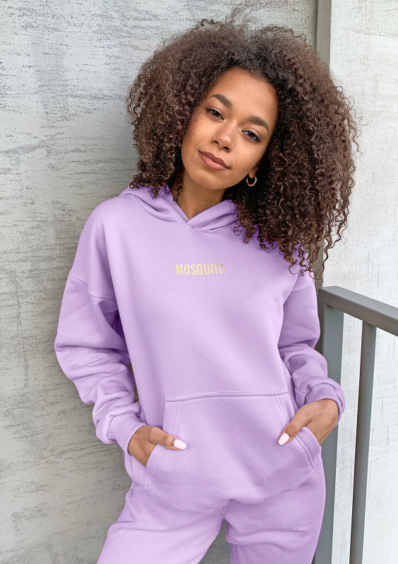 Bluza z kieszenią i kapturem Lila ILM