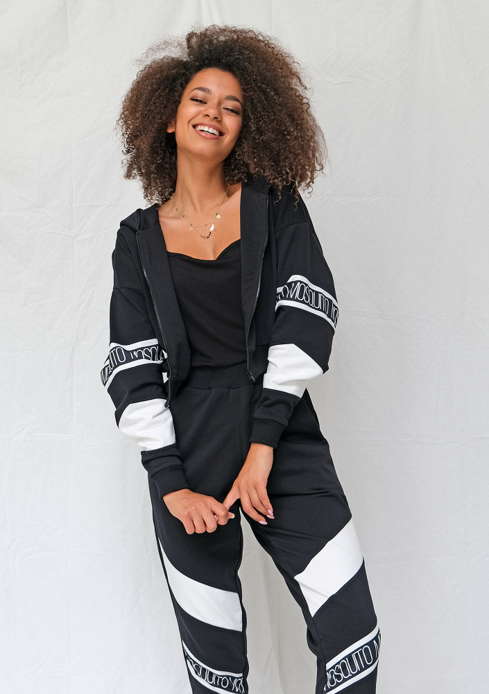 Spodnie ze wstawką logo czarne ILM