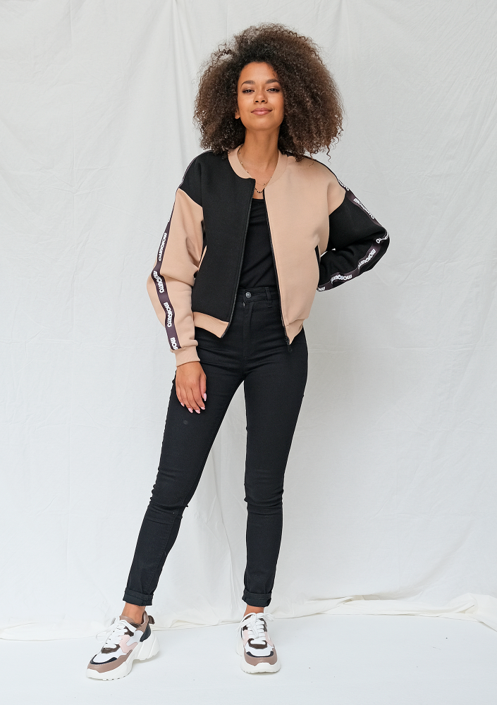 Bluza rozpinana typu bomber latte ILM