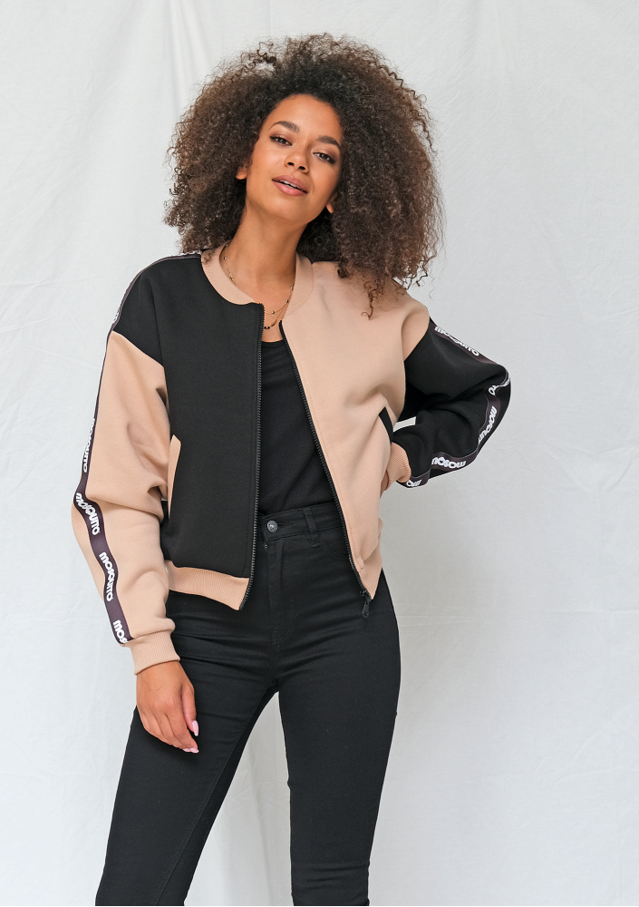 Bluza rozpinana typu bomber latte ILM