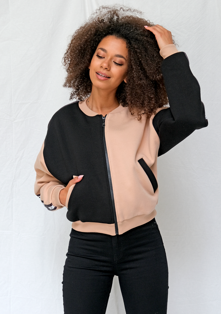 Bluza rozpinana typu bomber latte ILM