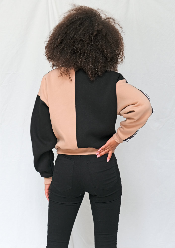 Bluza rozpinana typu bomber latte ILM