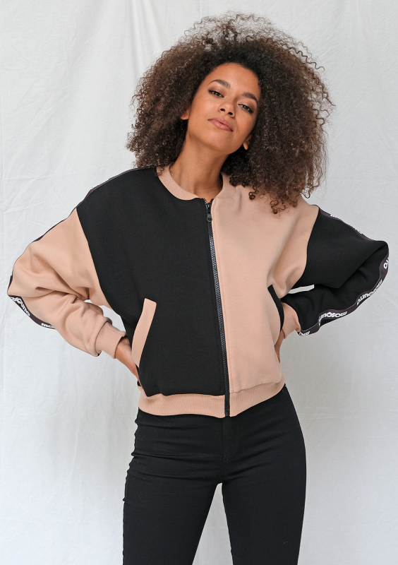 Bluza rozpinana typu bomber latte ILM