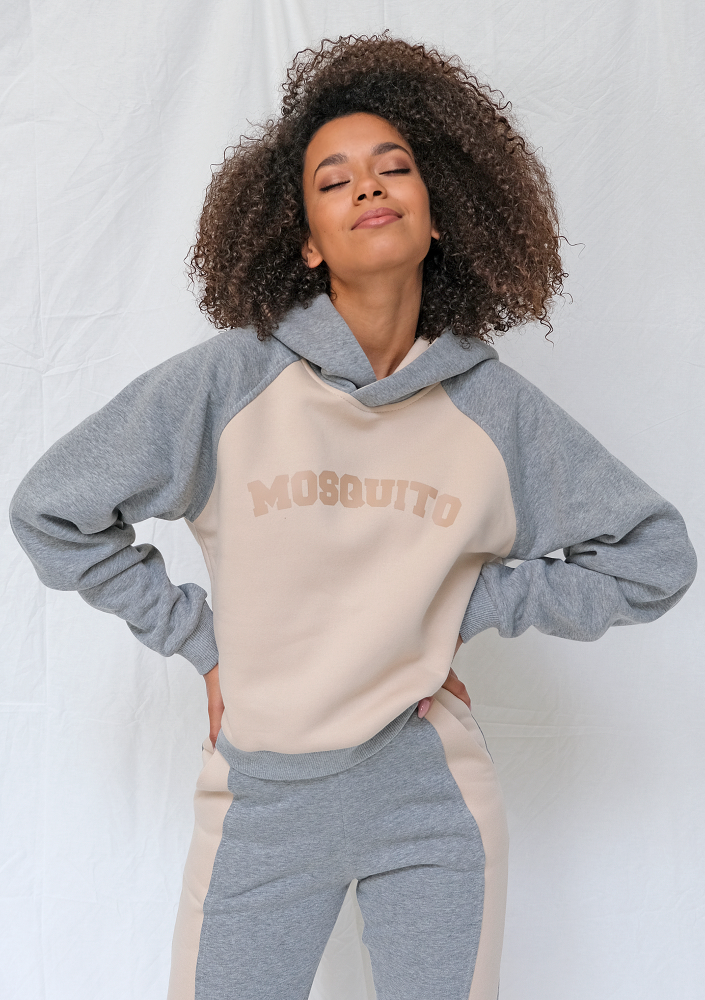 Bluza z kapturem melange ilm