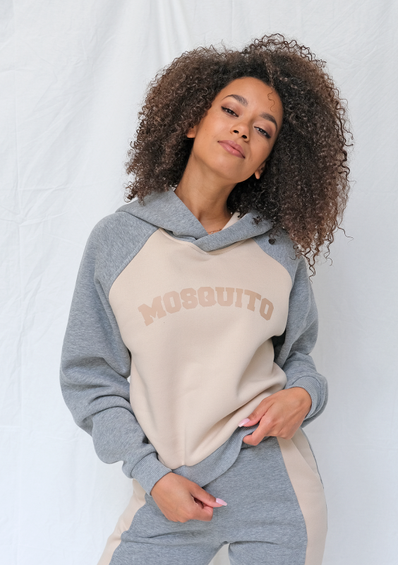 Bluza z kapturem melange ilm