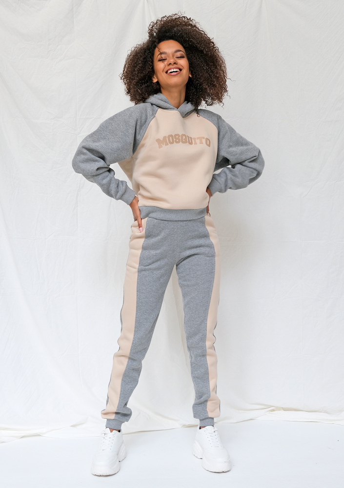 Spodnie dresowe ze wstawką melange ILM