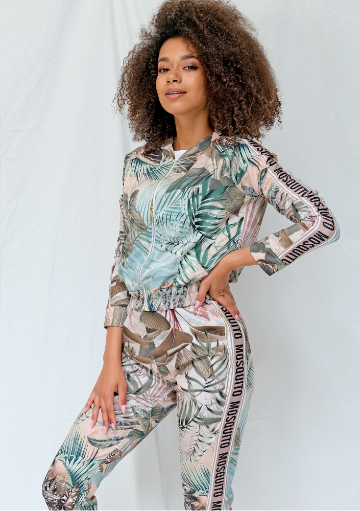 Kurtka bomberka exotic garden print