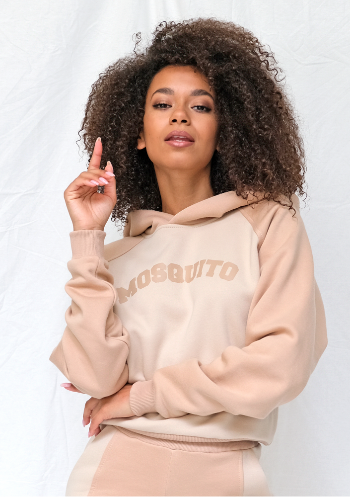 Bluza z kapturem  taupe logo ILM