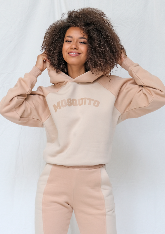 Bluza z kapturem  taupe logo ILM