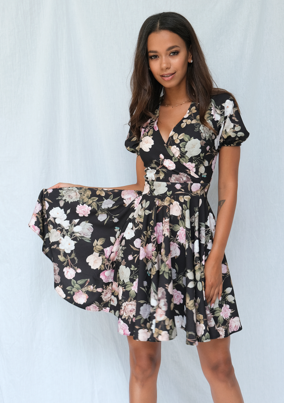 Sukienka z półtora koła rose