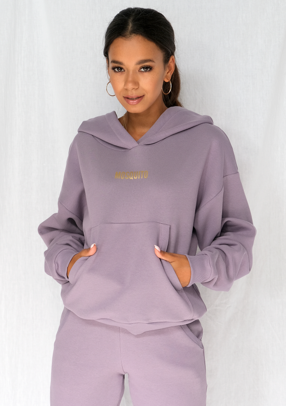 Bluza z kieszenią i kapturem Lavender ILM