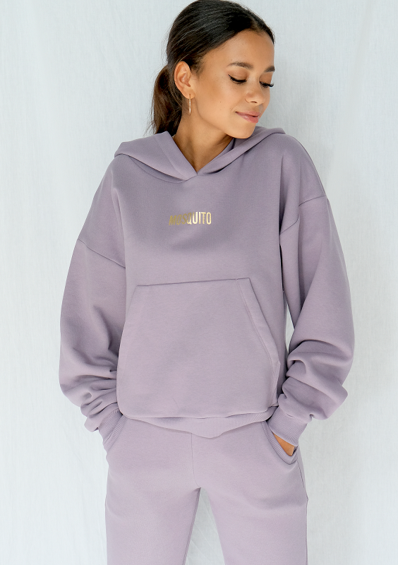 Bluza z kieszenią i kapturem Lavender ILM