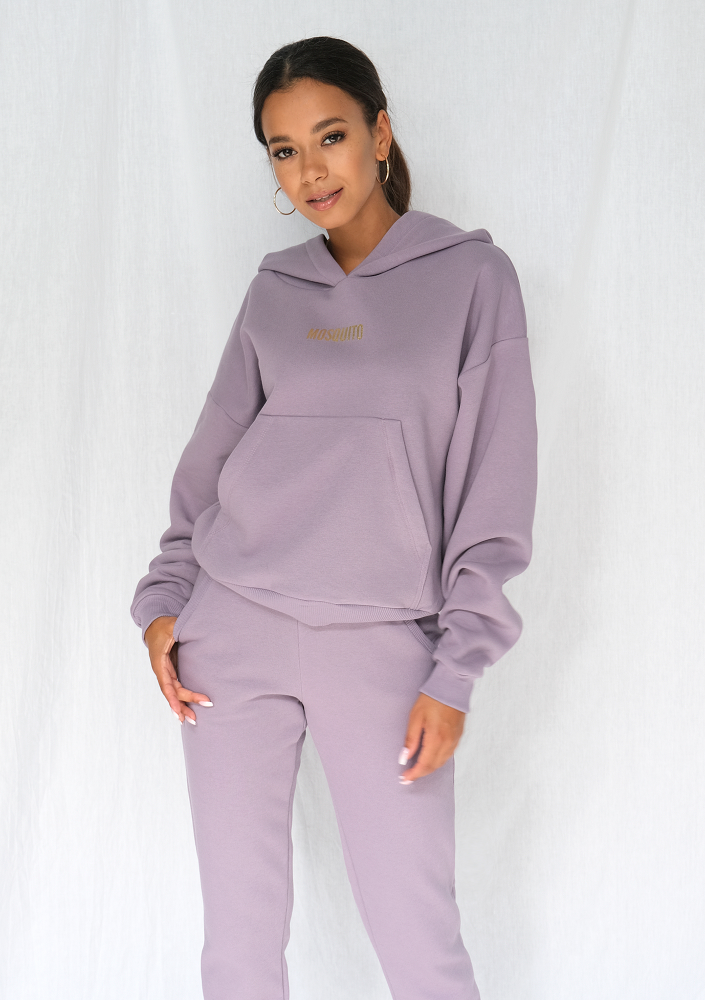 Bluza z kieszenią i kapturem Lavender ILM
