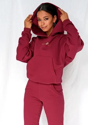 Bluza z kieszenią i kapturem Biking Red ILM