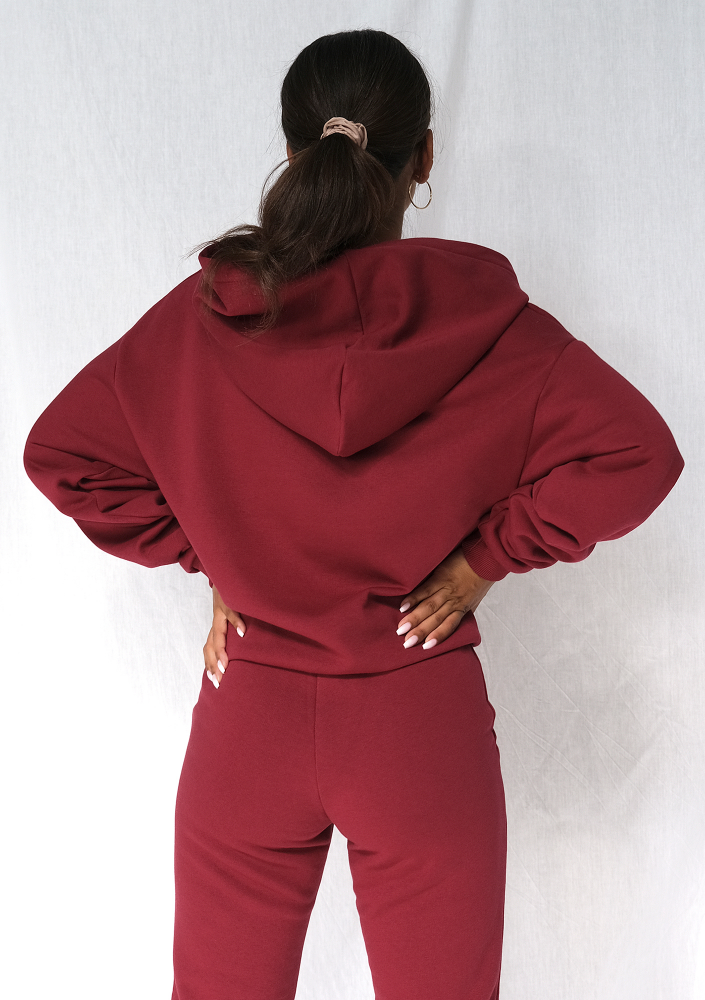 Bluza z kieszenią i kapturem Biking Red ILM