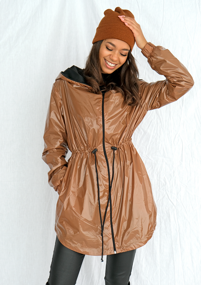 Parka ortalionowa Karmelowa ILM