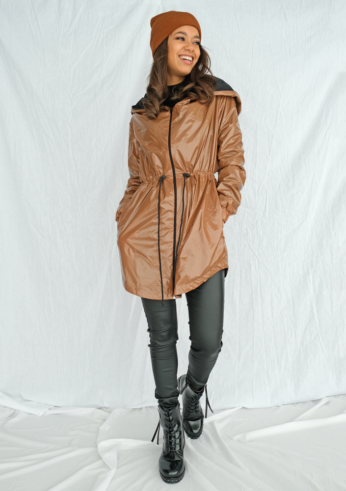 Parka ortalionowa Karmelowa ILM