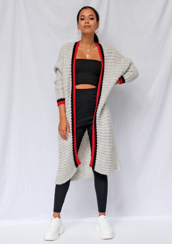 Melanżowy kardigan z wełną ILM