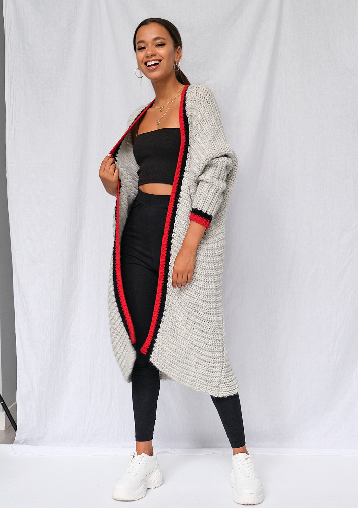 Melanżowy kardigan z wełną ILM