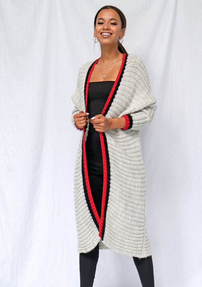 Melanżowy kardigan z wełną ILM