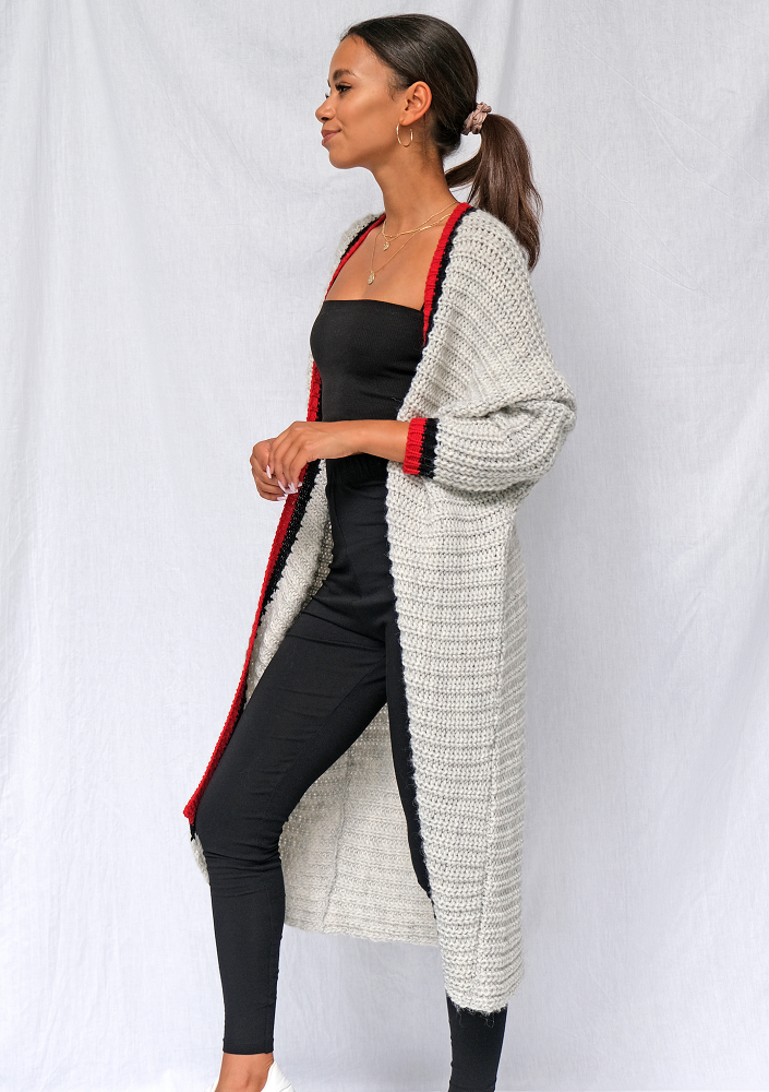 Melanżowy kardigan z wełną ILM