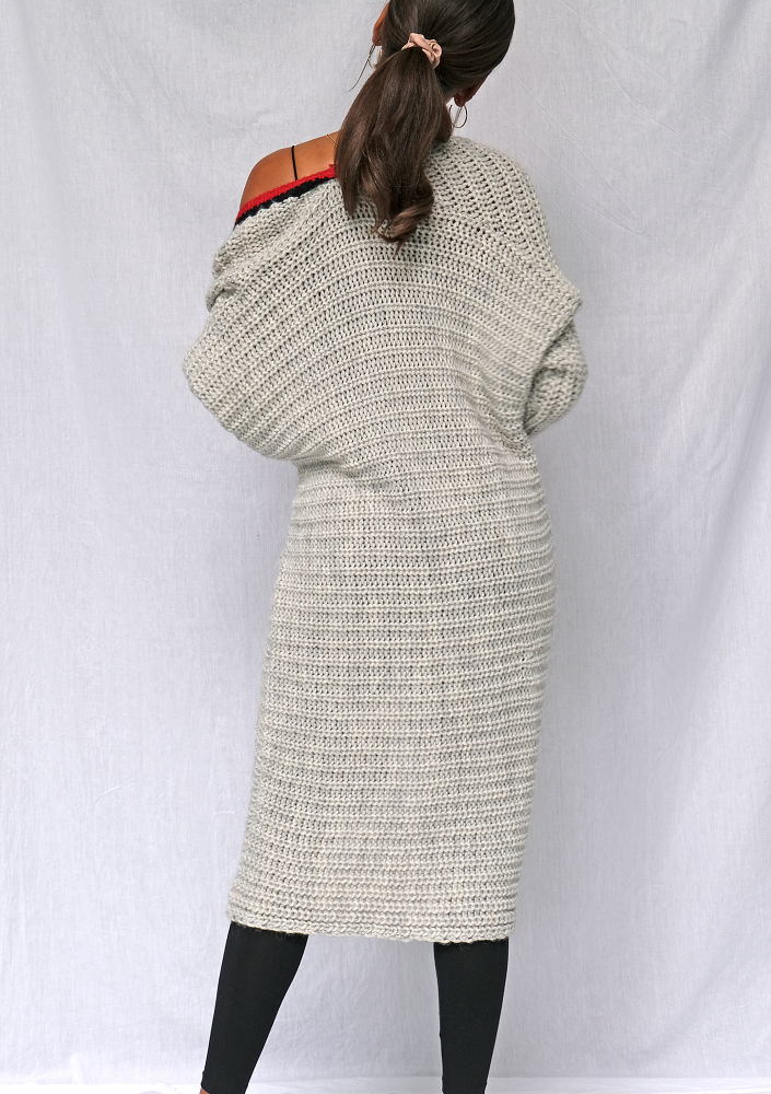 Melanżowy kardigan z wełną ILM