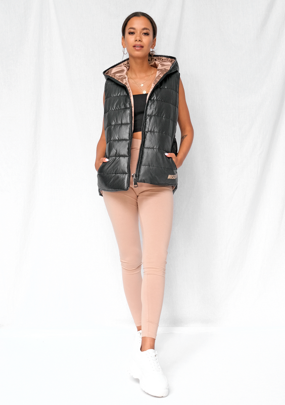 Pikowany bezrękawnik czarny ILM