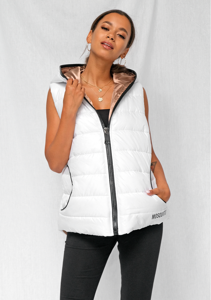 Pikowany bezrękawnik biały ILM