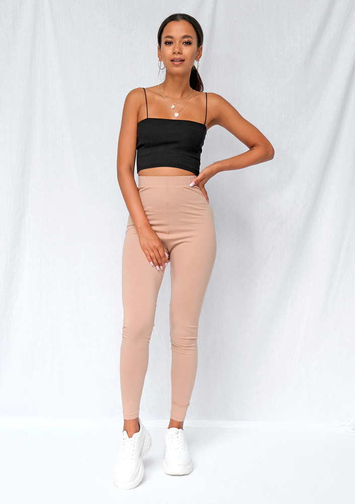 Legginsy z wysokim stanem Taupe ILM