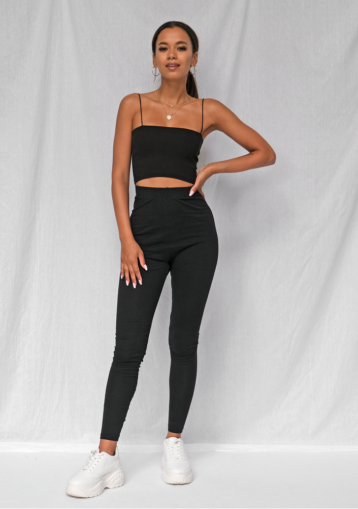 Legginsy z wysokim stanem czarne ILM