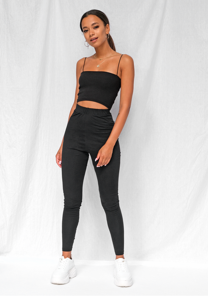 Legginsy z wysokim stanem czarne ILM