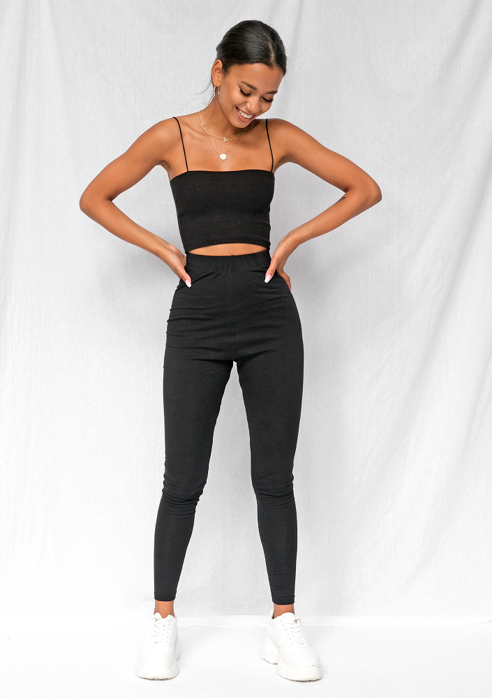 Legginsy z wysokim stanem czarne ILM
