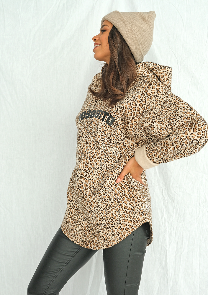 Oversizowa bluza w cętki beżowa ILM