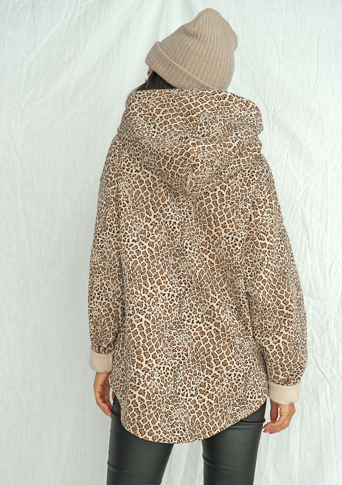 Oversizowa bluza w cętki beżowa ILM