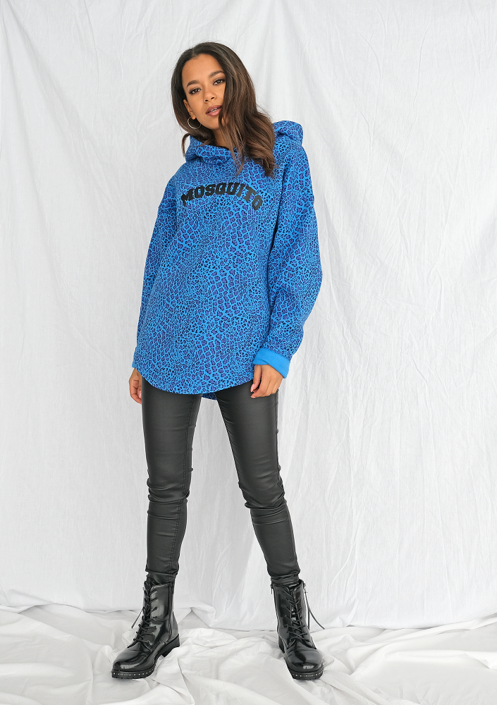 Oversizowa bluza w cętki niebieska ILM