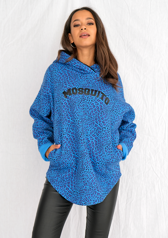 Oversizowa bluza w cętki niebieska ILM