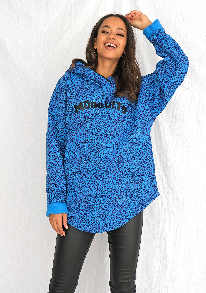 Oversizowa bluza w cętki niebieska ILM