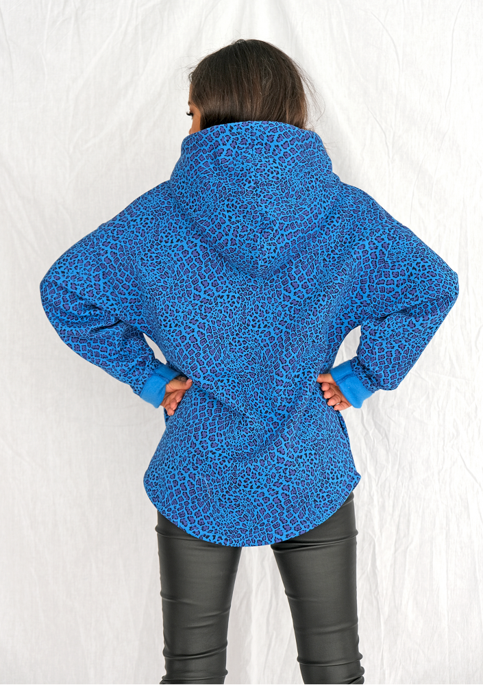 Oversizowa bluza w cętki niebieska ILM