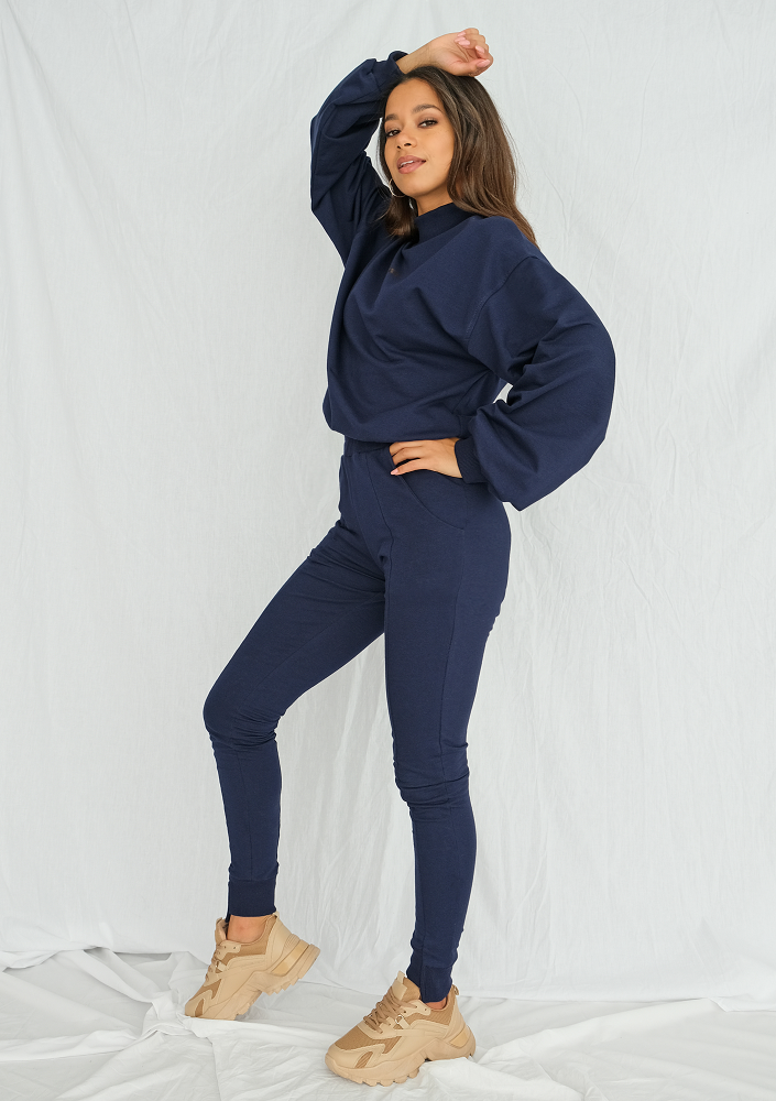 Bluza bawełniana z pógolfem ILM Navy