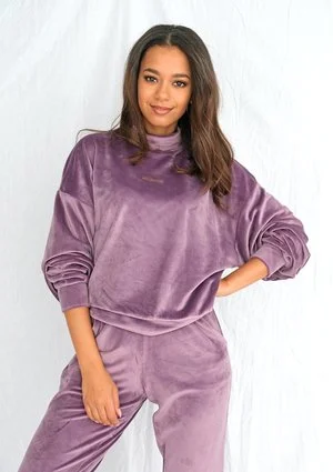 Bluza soft velvet z półgolfem lavenda ILM