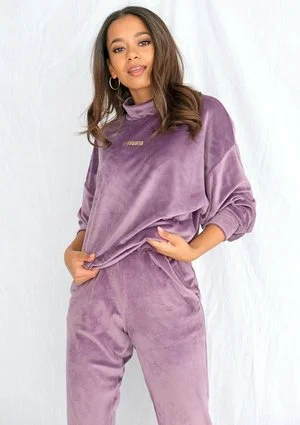 Bluza soft velvet z półgolfem lavenda ILM