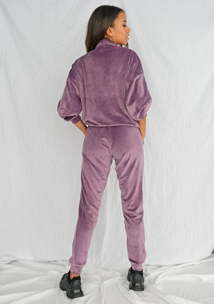 Bluza soft velvet z półgolfem lavenda ILM