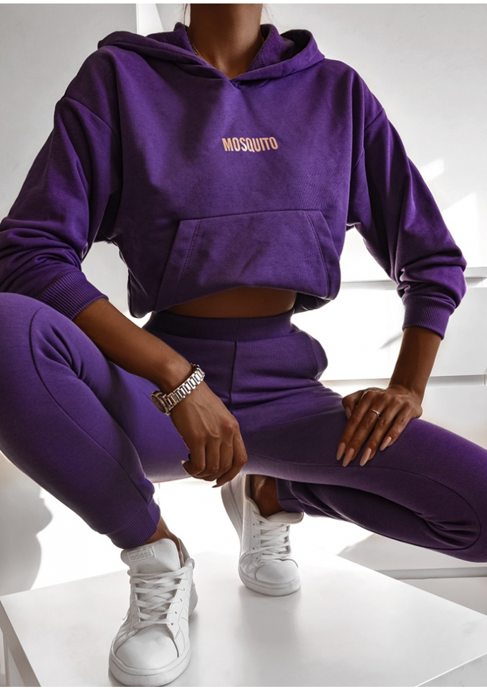 Bluza z kieszenią i kapturem Dark Plum ILM