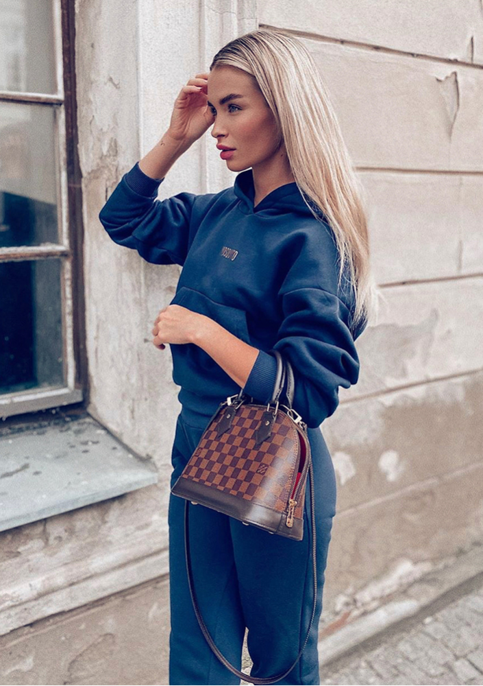 Bluza z kieszenią i kapturem Monaco Navy ILM