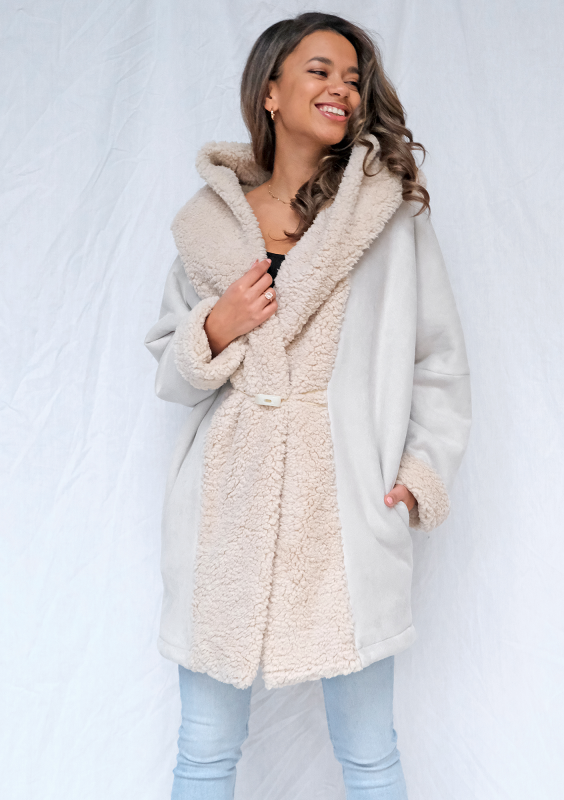 Kożuszek z imitacji zamszu