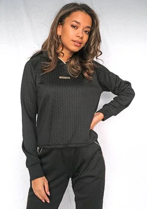 Bluza żakard z detalami Nude