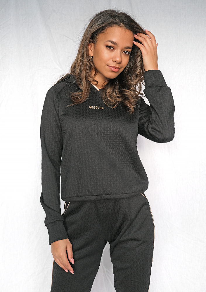 Bluza żakard z detalami Nude